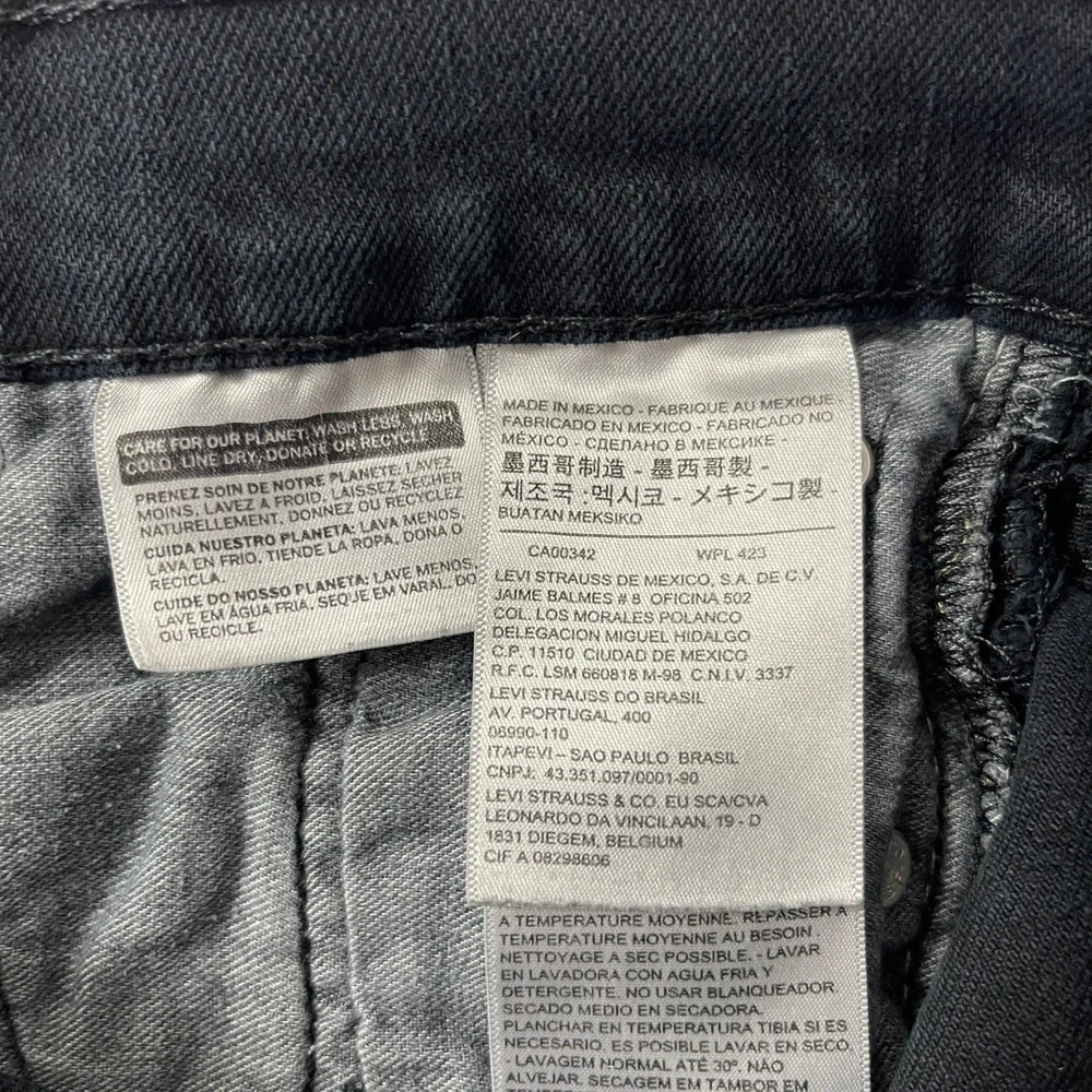 Levis 511 Jeans Mens 29x30 Black Slim Fit Denim Distressed Grunge Goth Skate